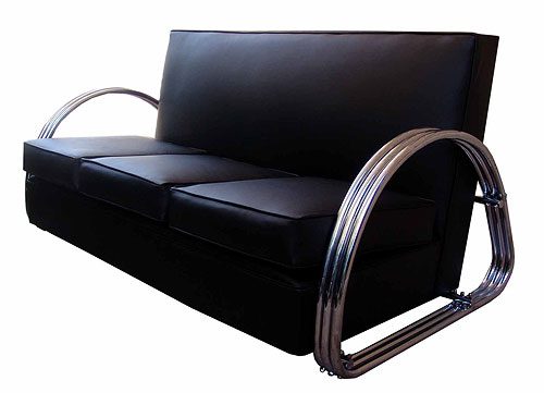 Kem Weber Machine Age Chrome Sofa