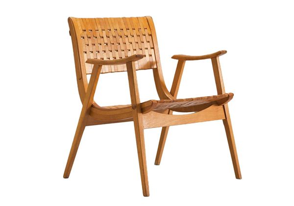 Erich Dieckmann beech plywood armchair