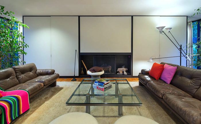 Pasadena Craig Ellwood Home. Living room of the Kubly House