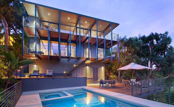 The Ray Osoling Residence. A 2 story Crestwood Hills Mid Century home.