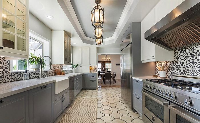 Godfrey Edwards - Historic Eagle Rock Spanish Colonial Revival estate remodeled kitchen.