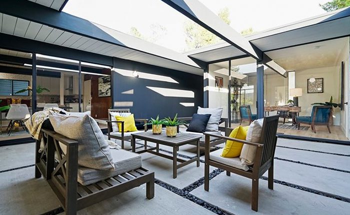 Balboa Highlands Mid Century Home by Joseph Eichler with central atrium