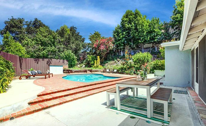 Laurelwood Studio City Mid Century Home with shimmering Pool