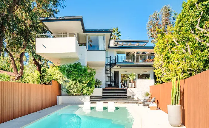 Pool view of the Richard Kearney Mid Century Sunset Strip Home