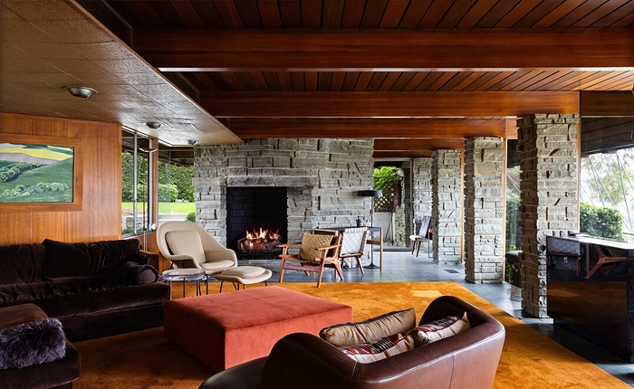 Guest House by Architect John Lautner at the historic Wolf's Lair.