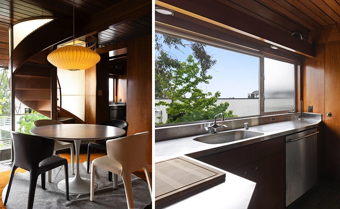 Modern guest house by John Lautner at Wolf's Lair in the Hollywood Hills