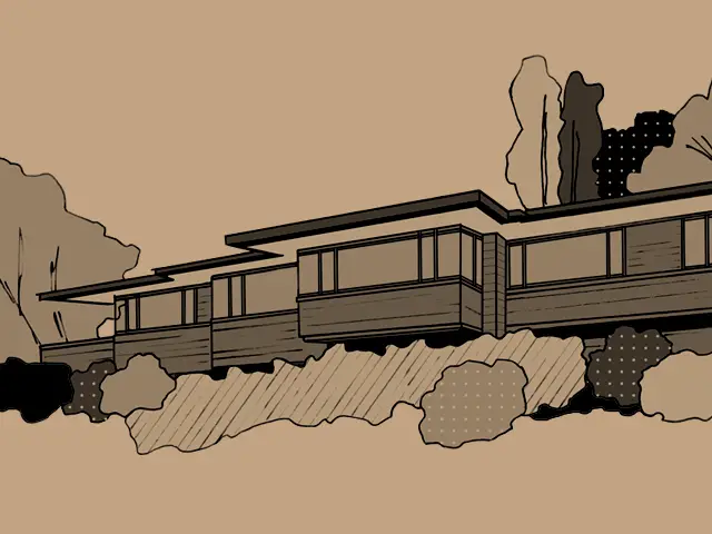 James Delong Usonian mid century modernist house exterior The Melzer Residence