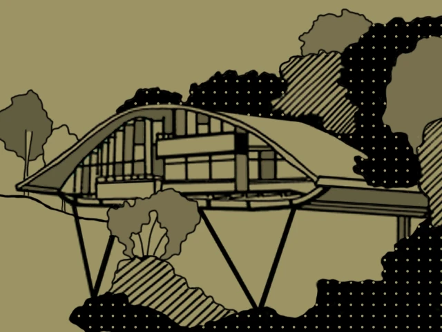 John Lautner futuristic mid century modern Garcia House Hollywood Hills