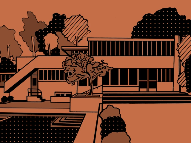 Richard Neutra modernist house and pool International and Bauhaus influence