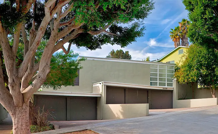 Exterior of the Avenel Housing Tract in Silver Lake Los Angeles CA by Gregory Ain