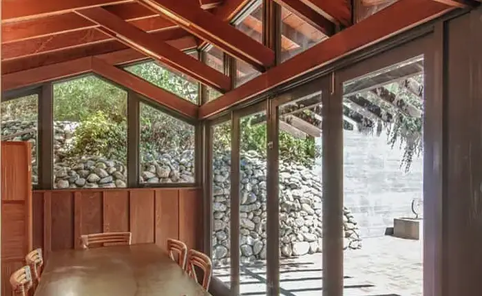 Harwell Hamilton Harris interior redwood detail mid-century modern home