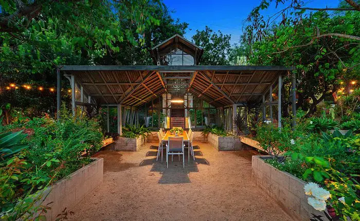 Restored green house at the Lukens house by architect Raphael Soriano