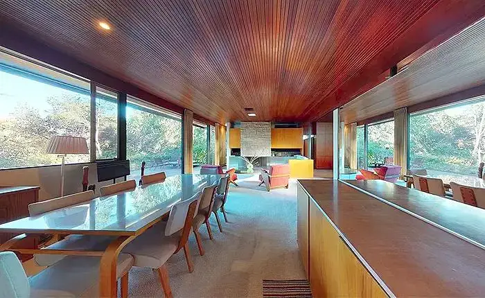 Richard Neutra Auerbacher House in Redlands CA dining room