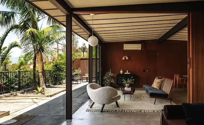 Rodney Walker architect designed a multi-family home, the O'Neill Duplex in Silver Lake with views