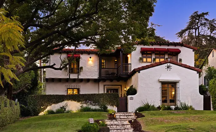 Historic Glendale Spanish home in Rossmoyne by Ben Sherwood with elevated setting and mature landscaping